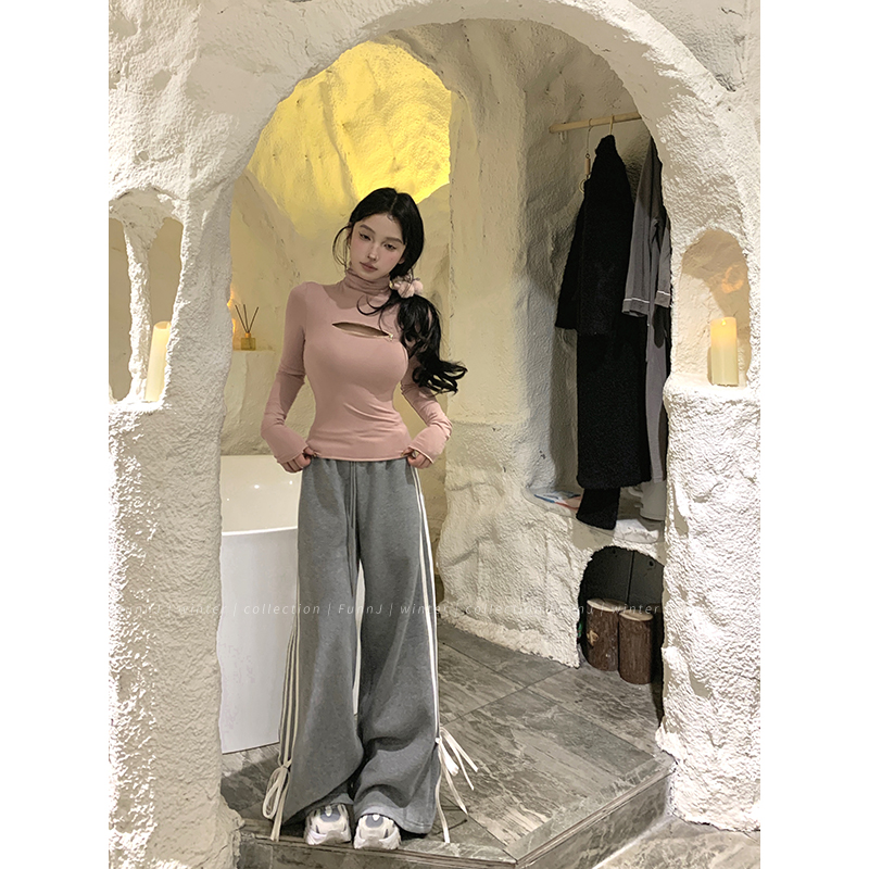 Square Style Sweetheart High Waist Loose Wide Leg Fleece Casual Sports Pants for Women - Floor-Length Straight Leg Sweatpants Square Style Sweetheart High Waist Loose Wide Leg Fleece Casual Sports Pants for Women - Floor-Length Straight Leg Sweatpants