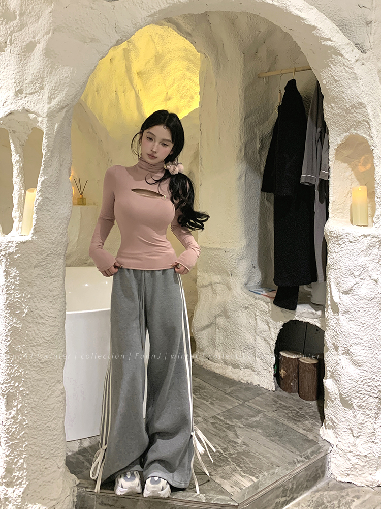 Square Style Sweetheart High Waist Loose Wide Leg Fleece Casual Sports Pants for Women - Floor-Length Straight Leg Sweatpants Square Style Sweetheart High Waist Loose Wide Leg Fleece Casual Sports Pants for Women - Floor-Length Straight Leg Sweatpants