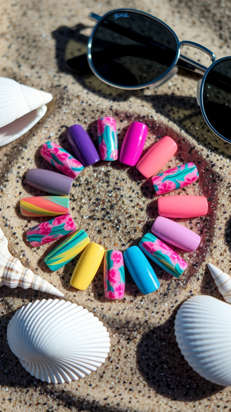 square nail designs summer