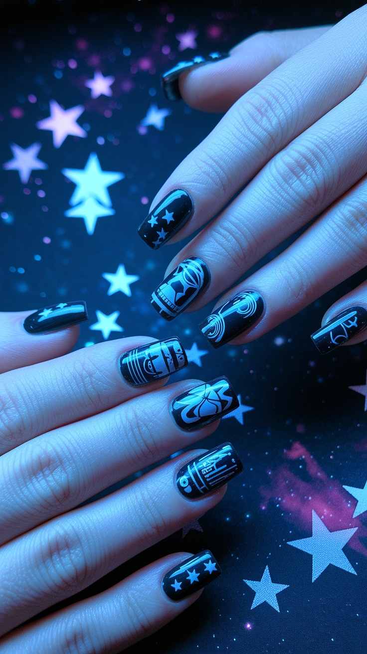 star wars nail art outfit idea
