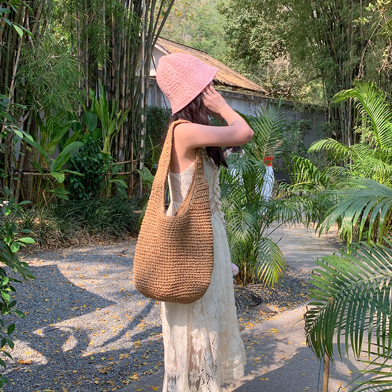 Straw Woven Shoulder Bag for Women - Handmade Summer Casual Tote, Large Capacity, Versatile 2025 Style Straw Woven Shoulder Bag for Women - Handmade Summer Casual Tote, Large Capacity, Versatile 2025 Style