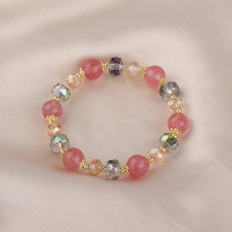 Strawberry Crystal Bracelet for Women, Exquisite Beaded Jewelry, Light Luxury Fashion Accessory, Perfect Birthday Gift for Friends Strawberry Crystal Bracelet for Women, Exquisite Beaded Jewelry, Light Luxury Fashion Accessory, Perfect Birthday Gift for Friends