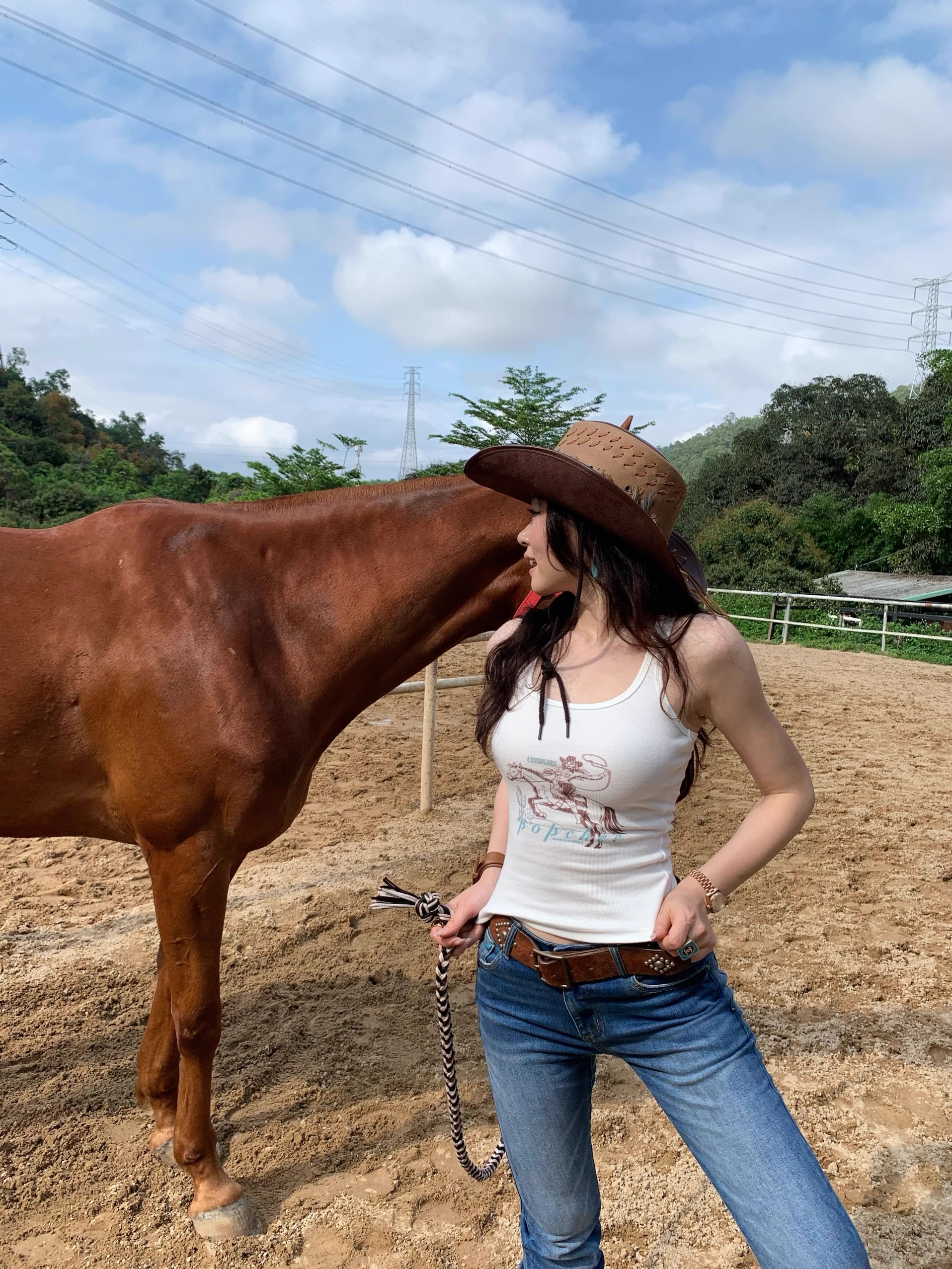 Stylish Cowgirl Tank Top for Girls - Trendy Western Fashion Inspired by Y2K and Country Chic Style Stylish Cowgirl Tank Top for Girls - Trendy Western Fashion Inspired by Y2K and Country Chic Style