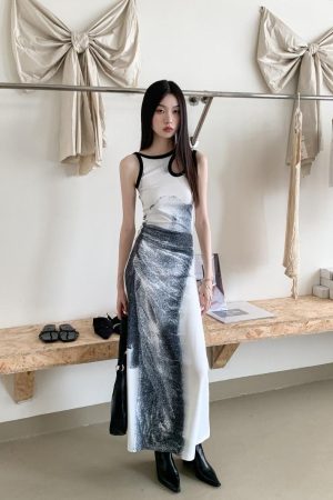 Stylish Work Outfits, Outfit Summer Ideas Abstract Maxi Dress