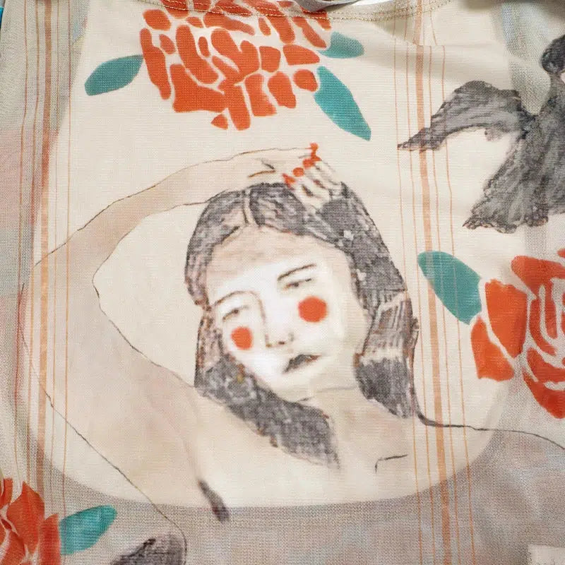 Stylish Work Outfits, Outfit Summer Ideas Abstract Woman Backless Crop Top Stylish Work Outfits, Outfit Summer Ideas Abstract Woman Backless Crop Top