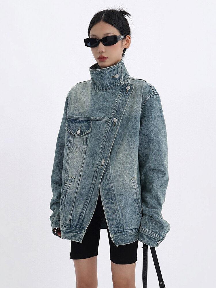 Stylish Work Outfits, Outfit Summer Ideas Acubi Asymmetrical Denim Jacket Stylish Work Outfits, Outfit Summer Ideas Acubi Asymmetrical Denim Jacket