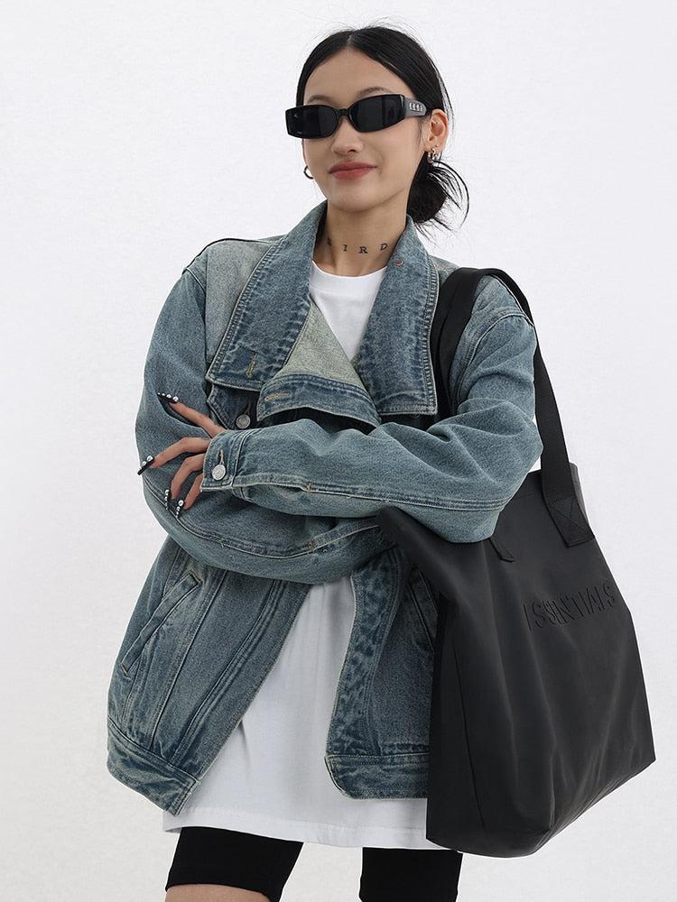 Stylish Work Outfits, Outfit Summer Ideas Acubi Asymmetrical Denim Jacket Stylish Work Outfits, Outfit Summer Ideas Acubi Asymmetrical Denim Jacket