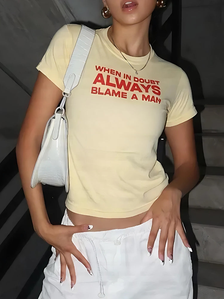 Stylish Work Outfits, Outfit Summer Ideas Always Blame A Man Tee