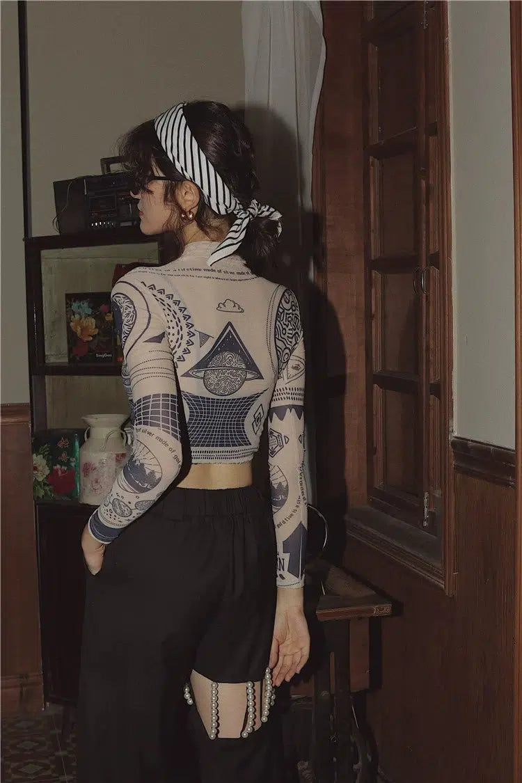 Stylish Work Outfits, Outfit Summer Ideas Ancient Egyptian Mystique Symbol Crop Top