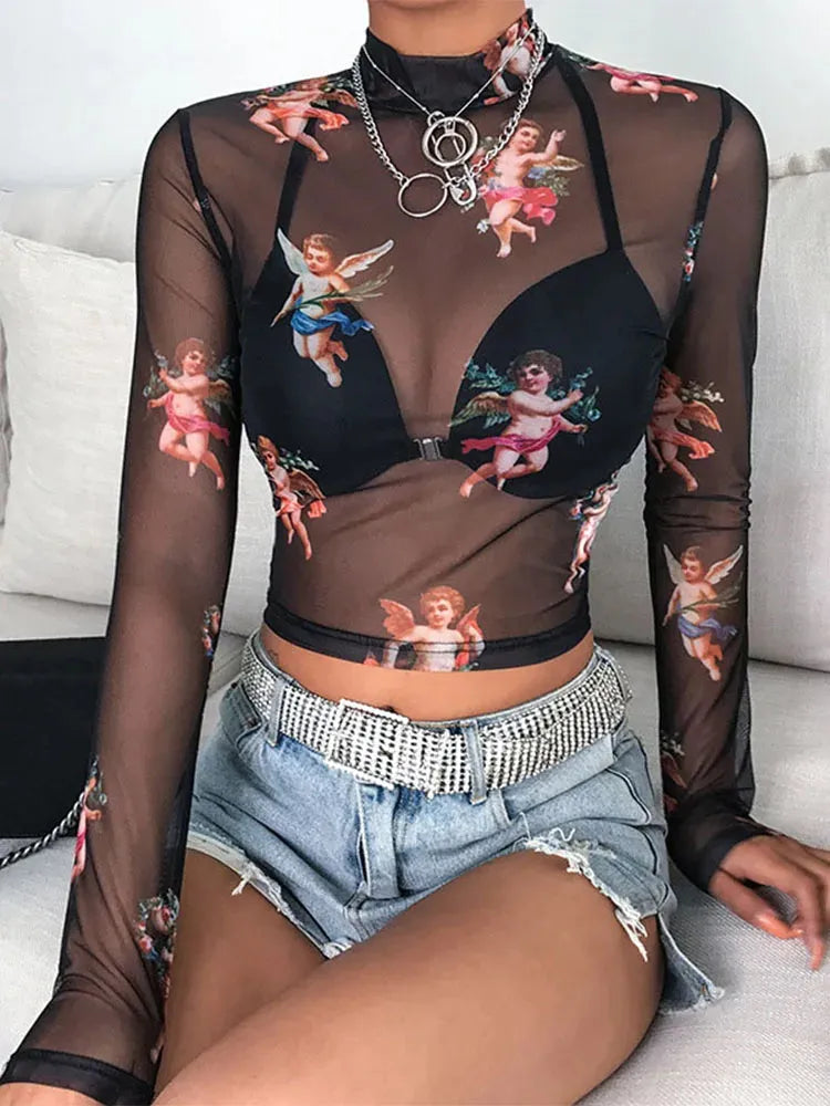 Stylish Work Outfits, Outfit Summer Ideas Angels Sheer Top