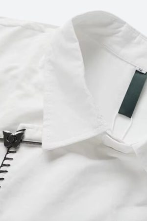 Stylish Work Outfits, Outfit Summer Ideas Artsy White Shirt