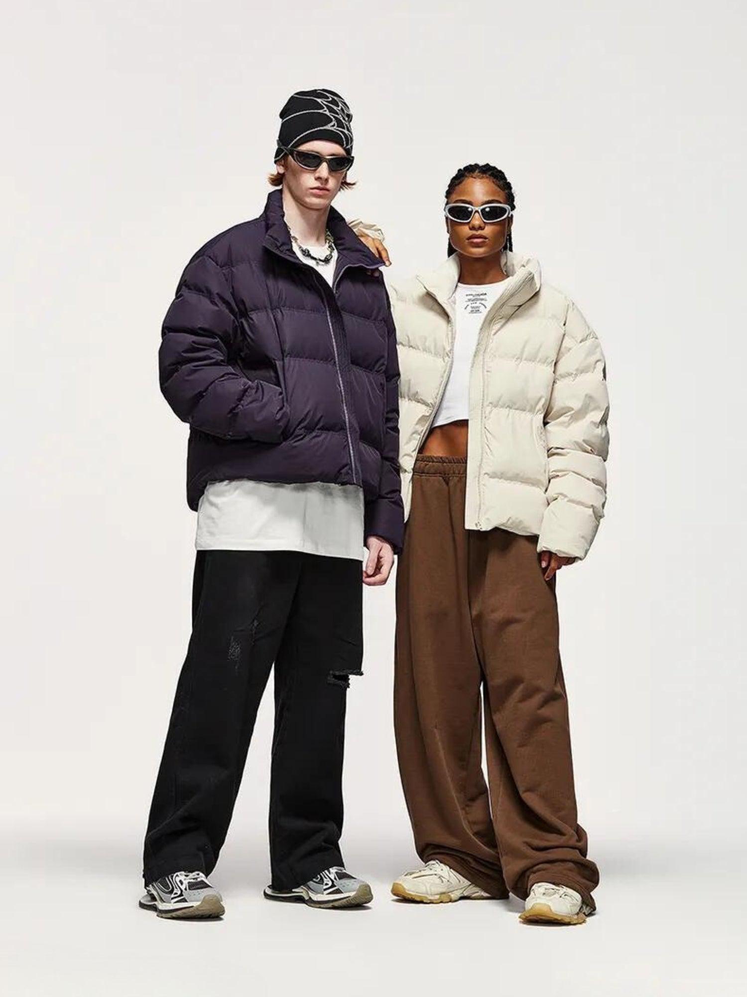 Stylish Work Outfits, Outfit Summer Ideas Asymmetric Hem Zip-Up Puffer Jacket Stylish Work Outfits, Outfit Summer Ideas Asymmetric Hem Zip-Up Puffer Jacket