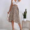 Stylish Work Outfits, Outfit Summer Ideas Asymmetric Tie Side Wrap Midi Skirt