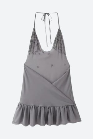 Stylish Work Outfits, Outfit Summer Ideas Backless Button Mini Dress