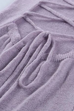 Stylish Work Outfits, Outfit Summer Ideas Backless Knitted Midi Dress