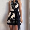 Stylish Work Outfits, Outfit Summer Ideas Backless Wrap Front Mini Dress