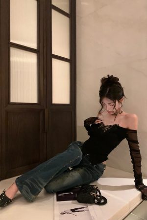 Stylish Work Outfits, Outfit Summer Ideas Baddie Butterfly Off Shoulder Top