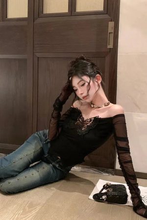 Stylish Work Outfits, Outfit Summer Ideas Baddie Butterfly Off Shoulder Top