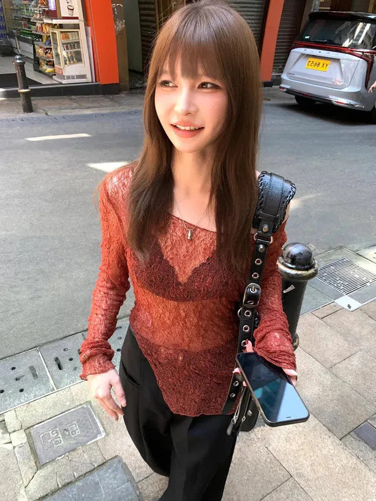 Stylish Work Outfits, Outfit Summer Ideas Baddie Lace Sheer Top