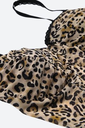 Stylish Work Outfits, Outfit Summer Ideas Baddie Leopard Mesh Top