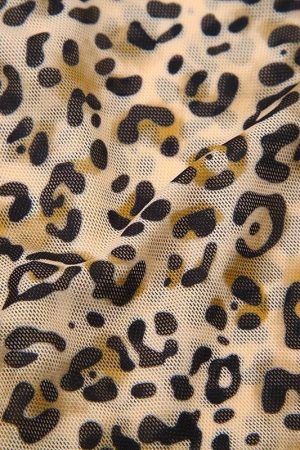 Stylish Work Outfits, Outfit Summer Ideas Baddie Leopard Mesh Top