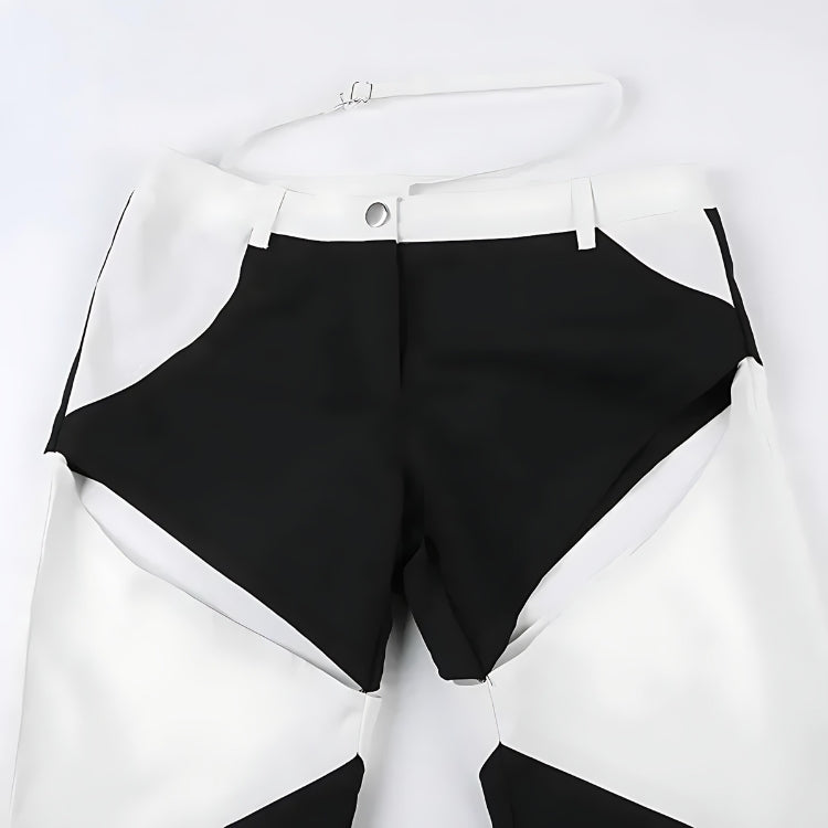 Stylish Work Outfits, Outfit Summer Ideas Baddie Patchwork Cut-Out Festival Pants Stylish Work Outfits, Outfit Summer Ideas Baddie Patchwork Cut-Out Festival Pants