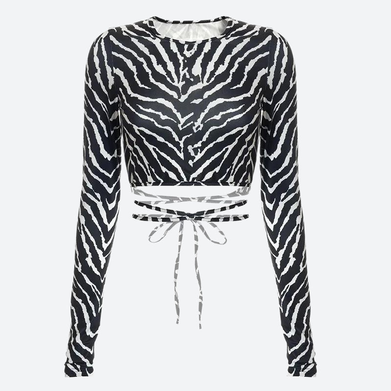 Stylish Work Outfits, Outfit Summer Ideas Baddie Zebra Backless Crop Top Stylish Work Outfits, Outfit Summer Ideas Baddie Zebra Backless Crop Top