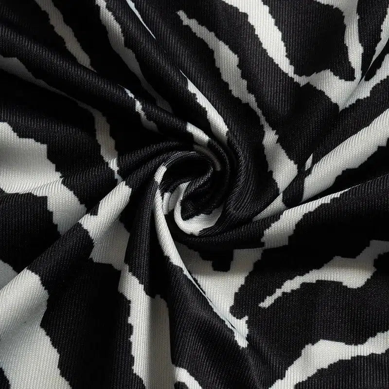 Stylish Work Outfits, Outfit Summer Ideas Baddie Zebra Backless Crop Top Stylish Work Outfits, Outfit Summer Ideas Baddie Zebra Backless Crop Top