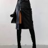 Stylish Work Outfits, Outfit Summer Ideas Baddie Zip Up Slit Midi Pencil Skirt