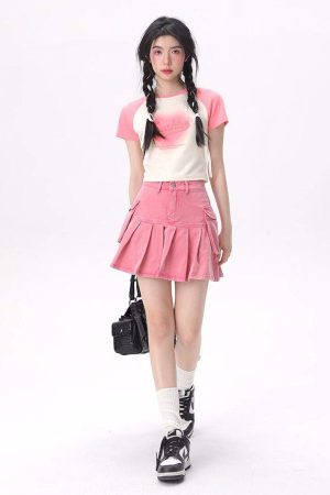 Stylish Work Outfits, Outfit Summer Ideas Barbie Cargo Mini Skirt