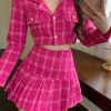 Stylish Work Outfits, Outfit Summer Ideas Barbie Crop Jacket & Mini Skirt Two Piece Set