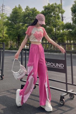 Stylish Work Outfits, Outfit Summer Ideas Barbie Patchwork Cargo Pants