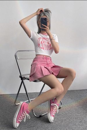 Stylish Work Outfits, Outfit Summer Ideas Barbie Pleated Cargo Mini Skirt