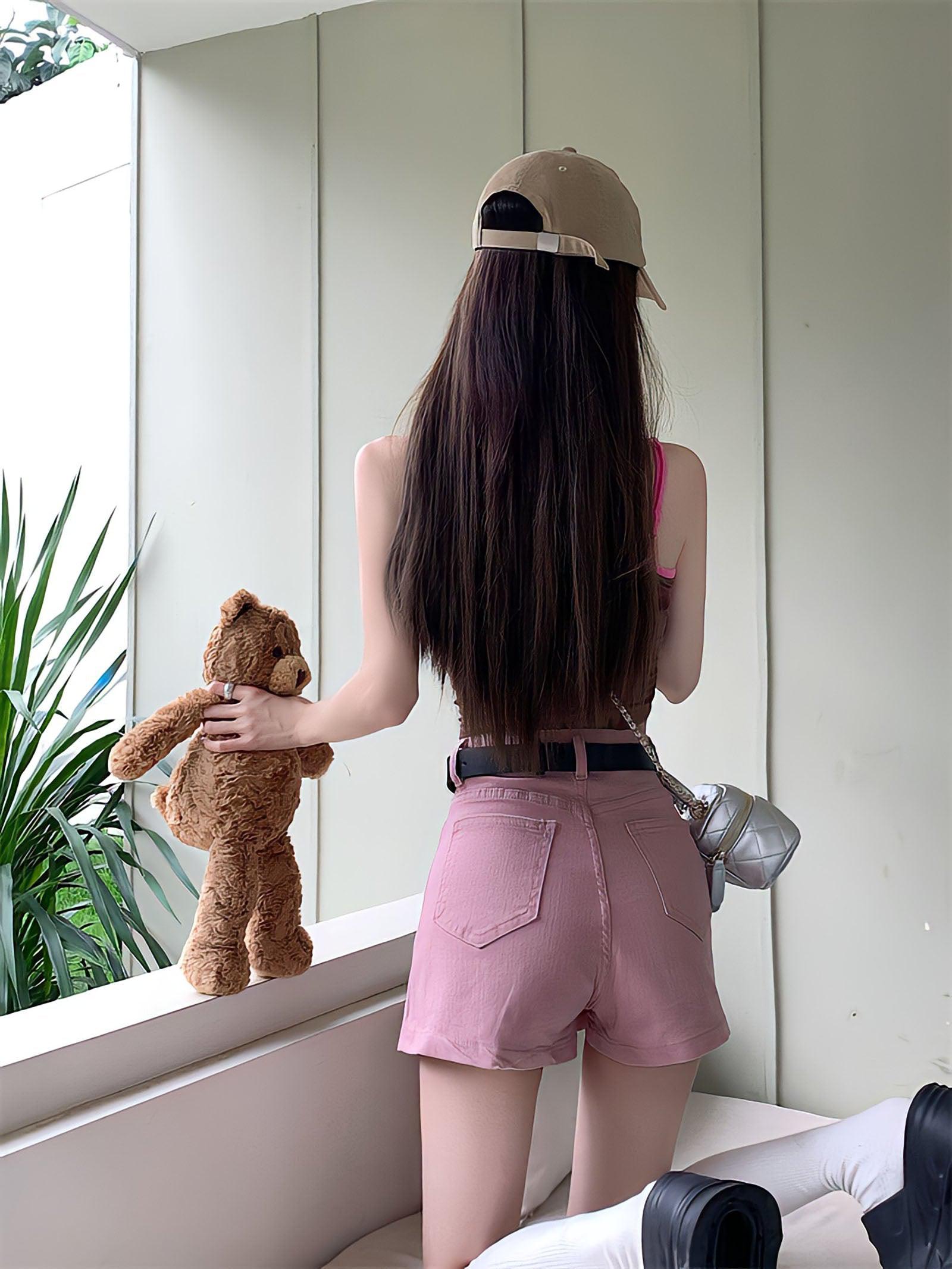 Stylish Work Outfits, Outfit Summer Ideas Barbie Side Slit Denim Mini Skort Stylish Work Outfits, Outfit Summer Ideas Barbie Side Slit Denim Mini Skort