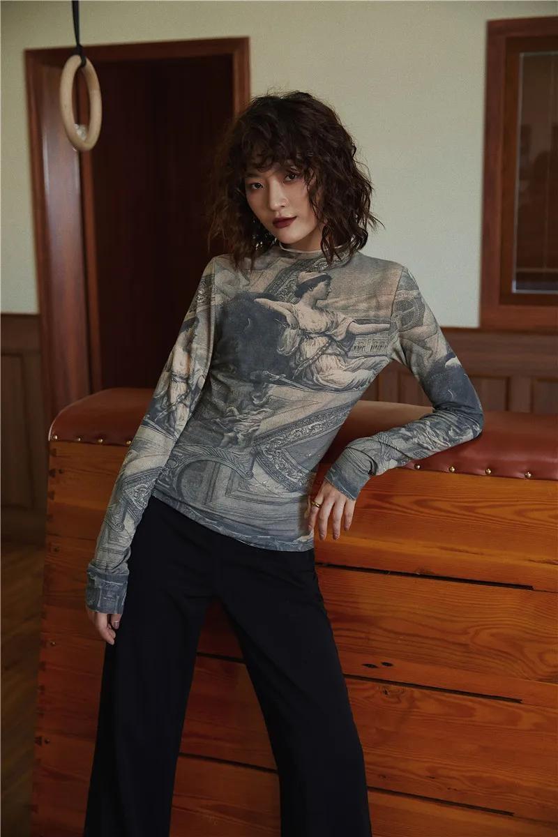 Stylish Work Outfits, Outfit Summer Ideas Baroque High Neck Fitted Top Stylish Work Outfits, Outfit Summer Ideas Baroque High Neck Fitted Top