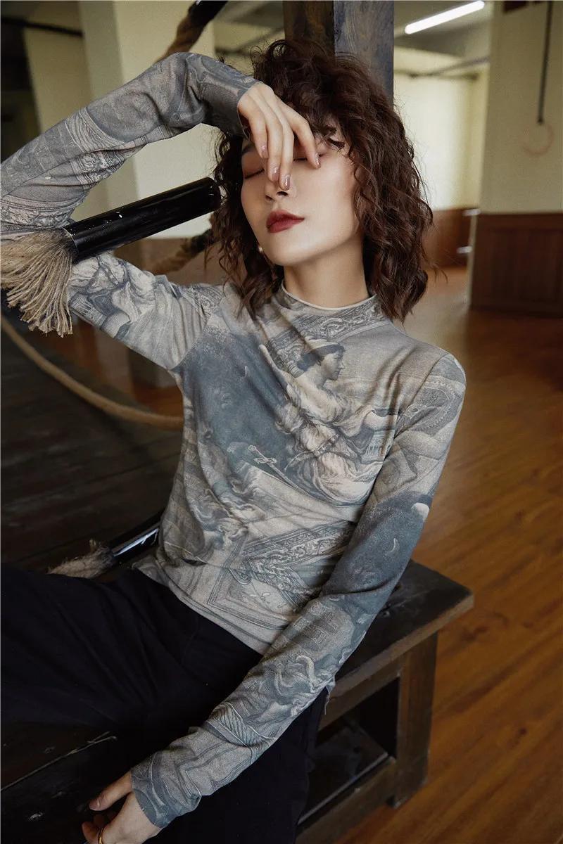 Stylish Work Outfits, Outfit Summer Ideas Baroque High Neck Fitted Top