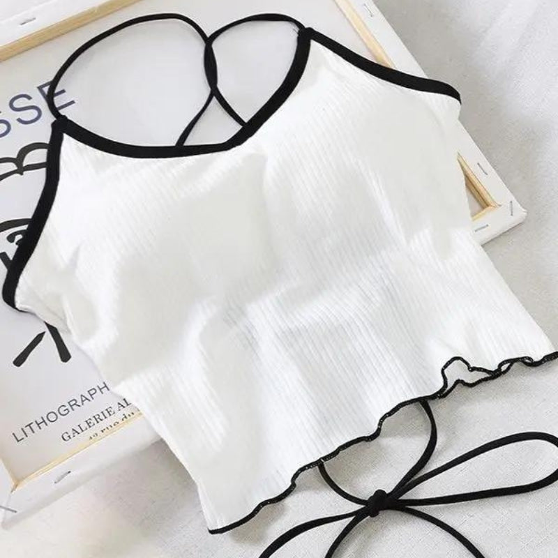 Stylish Work Outfits, Outfit Summer Ideas Basic Corduroy Backless Crop Top Stylish Work Outfits, Outfit Summer Ideas Basic Corduroy Backless Crop Top