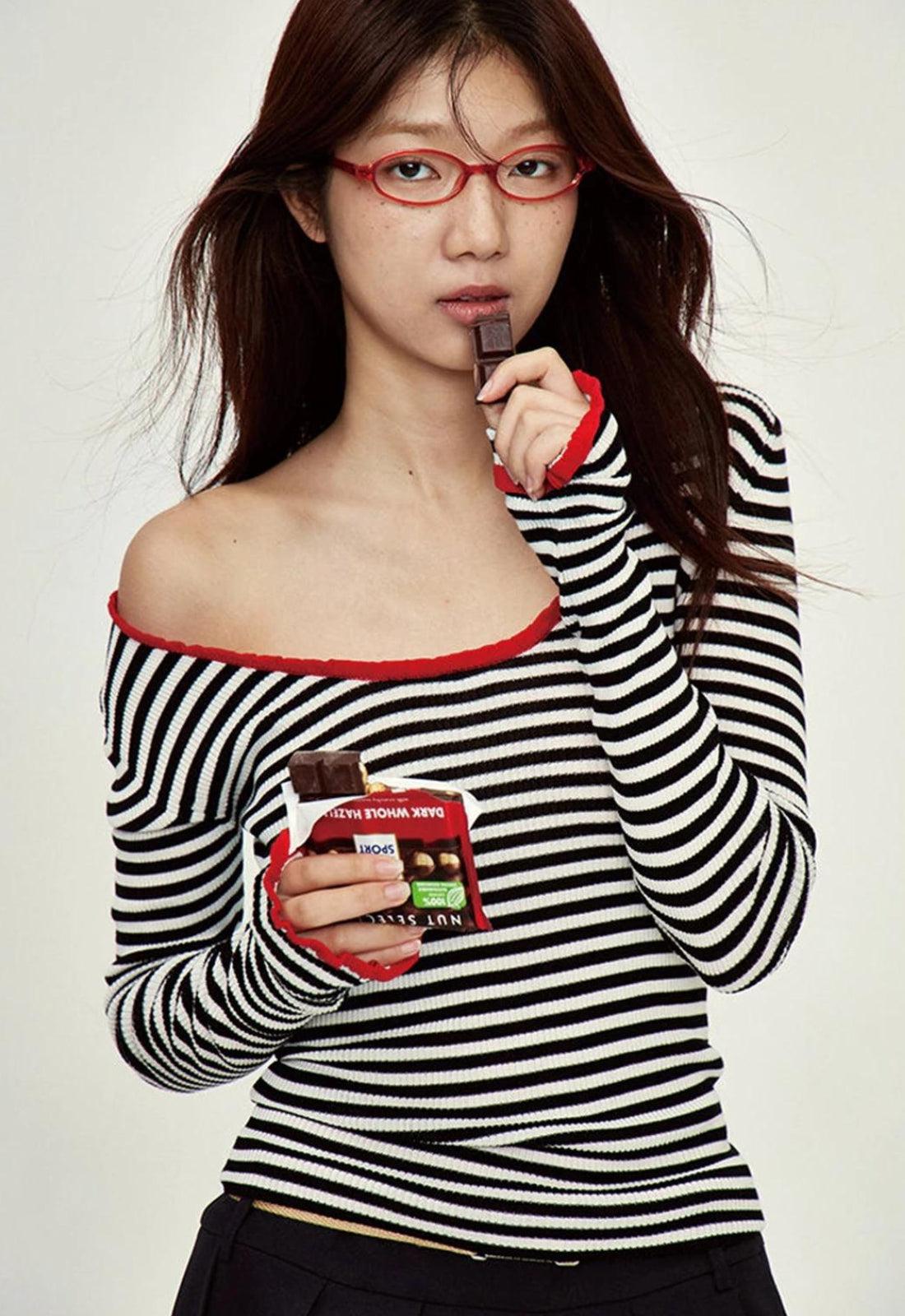 Stylish Work Outfits, Outfit Summer Ideas Basic Striped Scoop Neckline Top Stylish Work Outfits, Outfit Summer Ideas Basic Striped Scoop Neckline Top