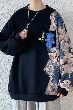 Stylish Work Outfits, Outfit Summer Ideas Bear Printed Sweater