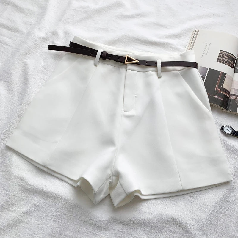 Stylish Work Outfits, Outfit Summer Ideas Belted High Waisted Shorts Stylish Work Outfits, Outfit Summer Ideas Belted High Waisted Shorts