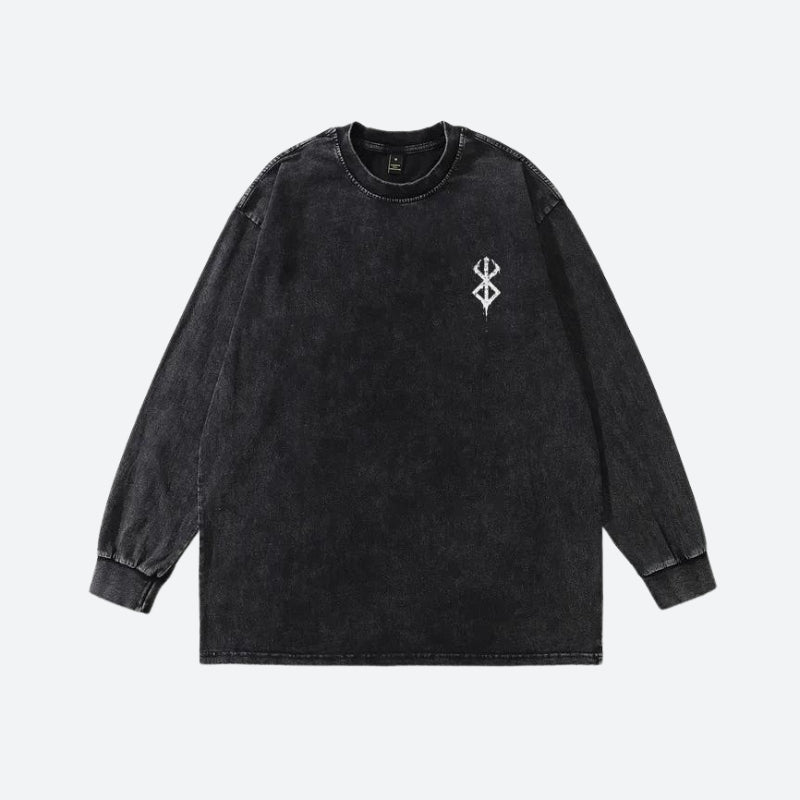 Stylish Work Outfits, Outfit Summer Ideas Berserk Printed Distressed Unisex Sweatshirt Stylish Work Outfits, Outfit Summer Ideas Berserk Printed Distressed Unisex Sweatshirt