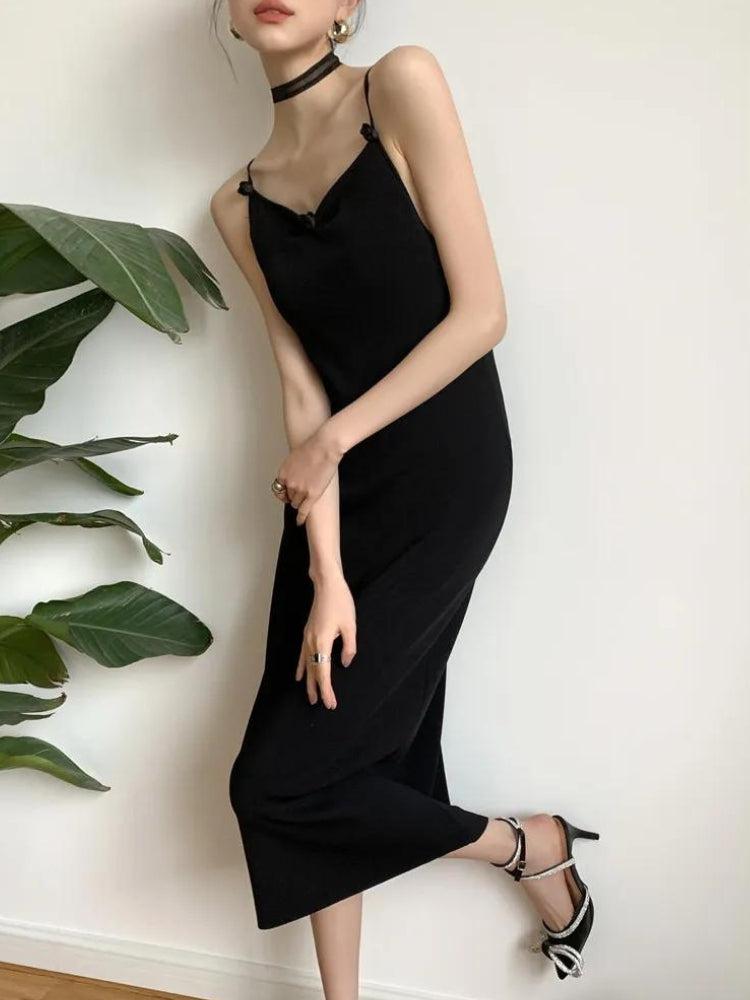 Stylish Work Outfits, Outfit Summer Ideas Black Butterfly Back Midi Dress Stylish Work Outfits, Outfit Summer Ideas Black Butterfly Back Midi Dress