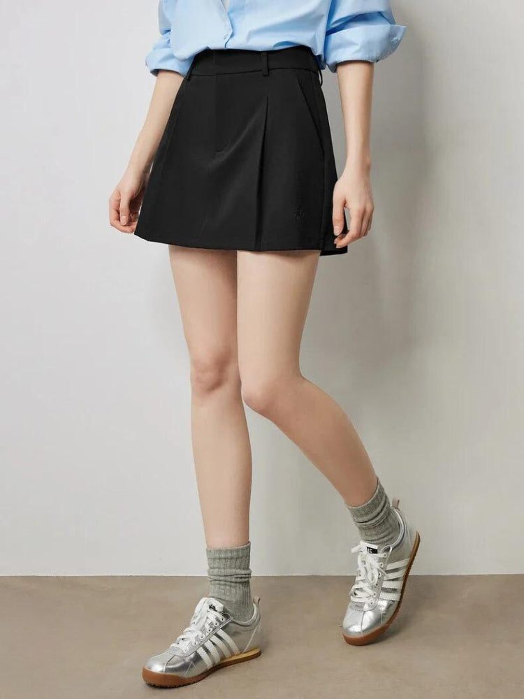 Stylish Work Outfits, Outfit Summer Ideas Black Mini Skort Stylish Work Outfits, Outfit Summer Ideas Black Mini Skort