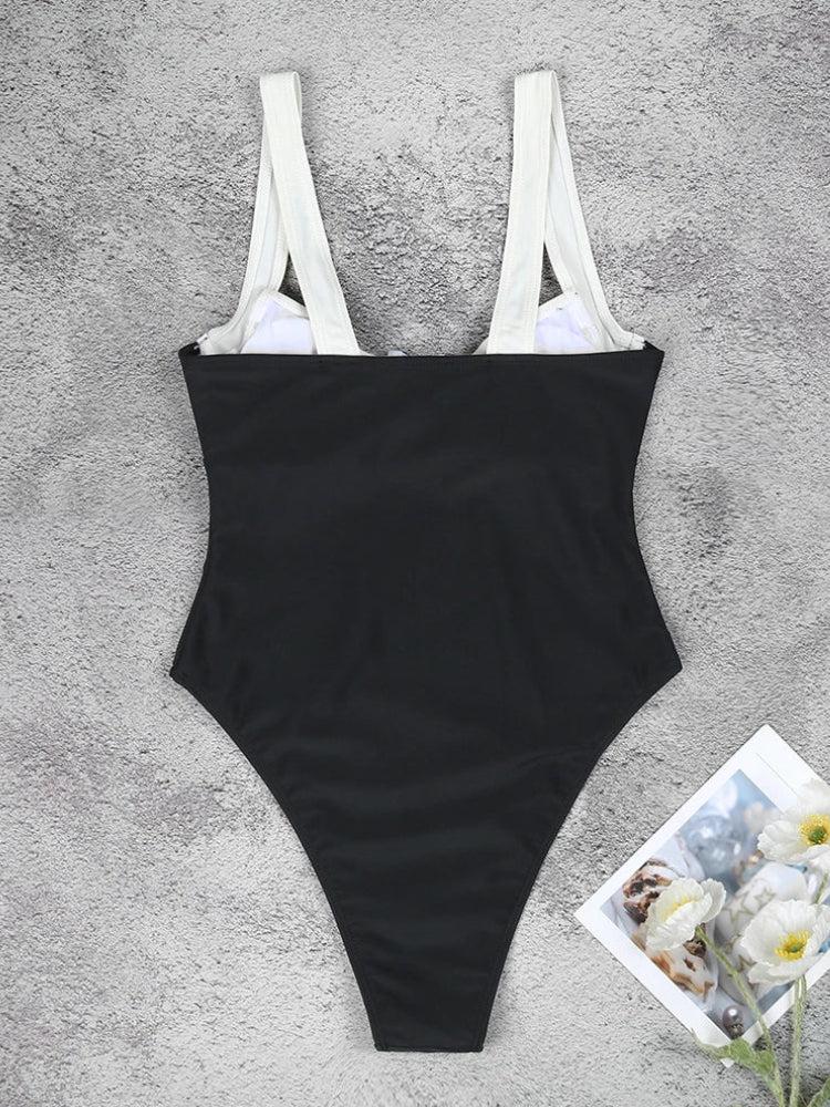 Stylish Work Outfits, Outfit Summer Ideas Black & White High Leg Swimsuit Stylish Work Outfits, Outfit Summer Ideas Black & White High Leg Swimsuit