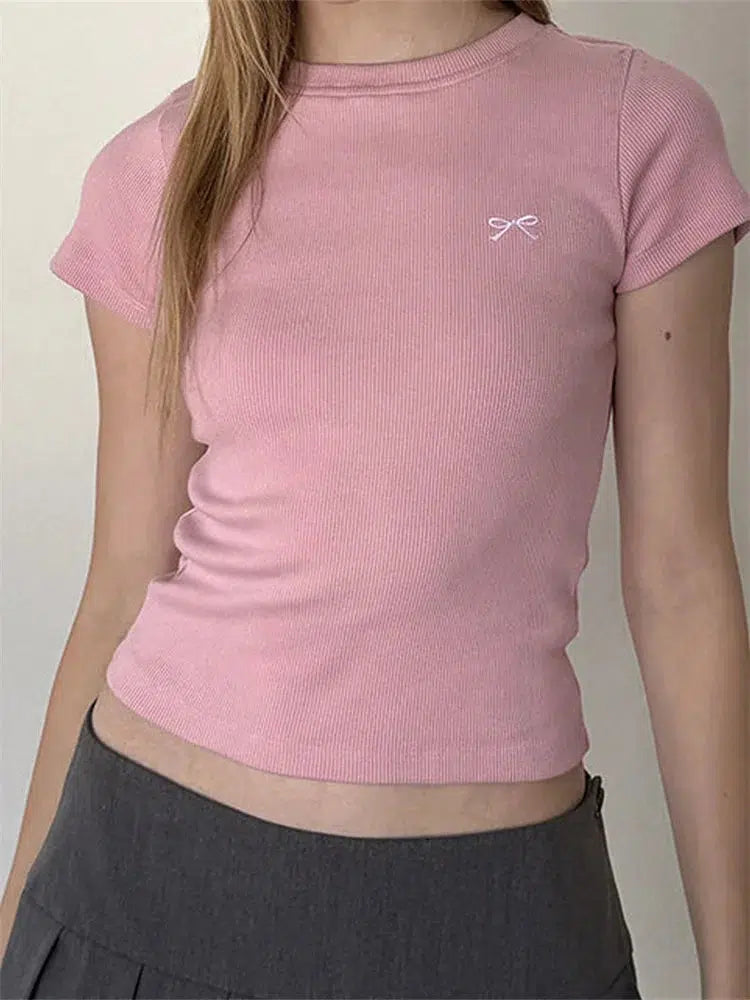 Stylish Work Outfits, Outfit Summer Ideas Bow Basic Tee