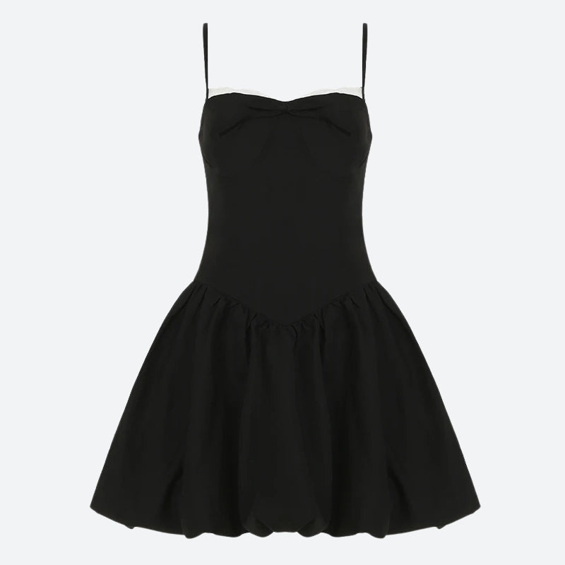 Stylish Work Outfits, Outfit Summer Ideas Bow Bubble Mini Dress Stylish Work Outfits, Outfit Summer Ideas Bow Bubble Mini Dress