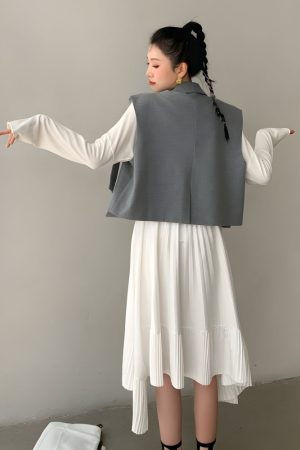 Stylish Work Outfits, Outfit Summer Ideas Bow Oversized Vest