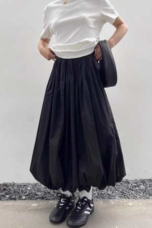 Stylish Work Outfits, Outfit Summer Ideas Bubble Midi Skirt