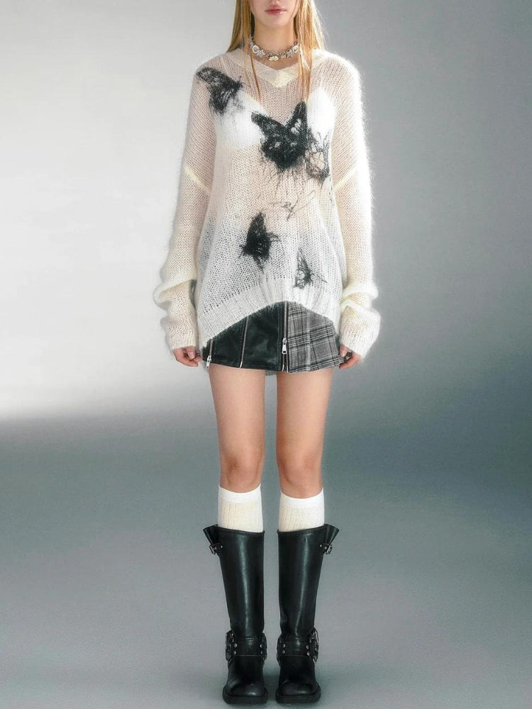 Stylish Work Outfits, Outfit Summer Ideas Butterfly Crochet Sweater Stylish Work Outfits, Outfit Summer Ideas Butterfly Crochet Sweater