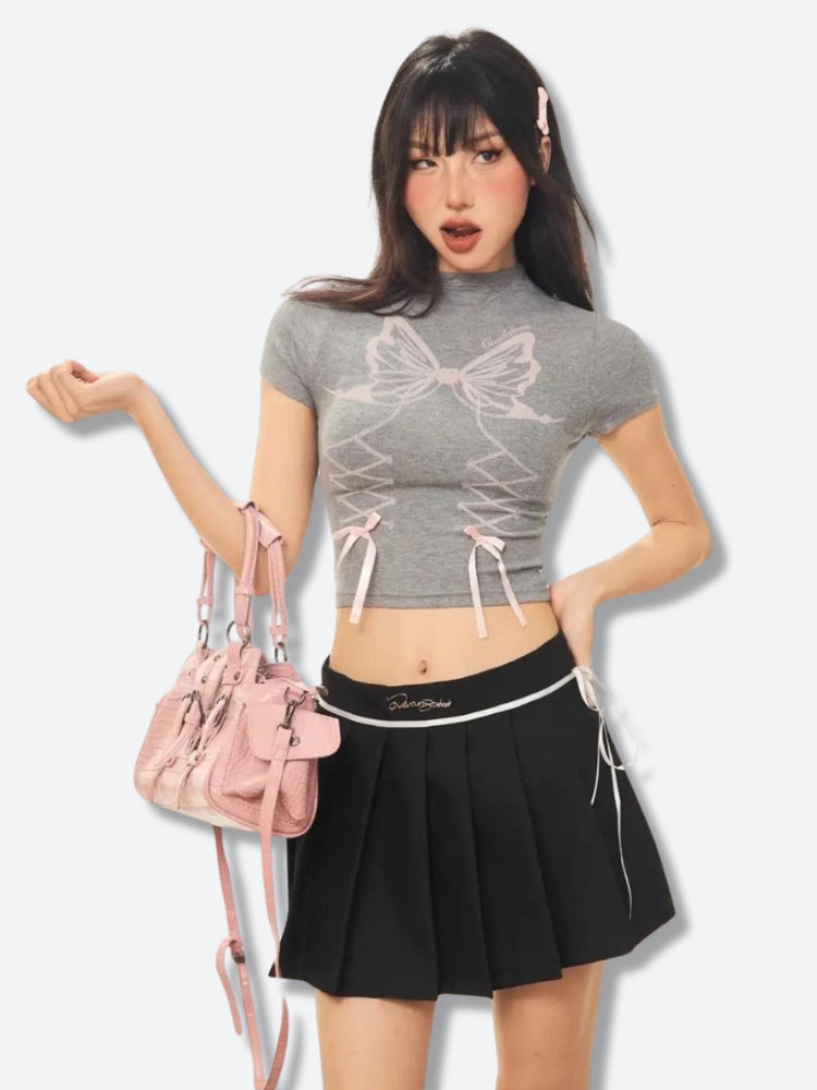 Stylish Work Outfits, Outfit Summer Ideas Butterfly Crop Top Stylish Work Outfits, Outfit Summer Ideas Butterfly Crop Top